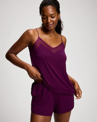 Mesh Trim Pajama Cami