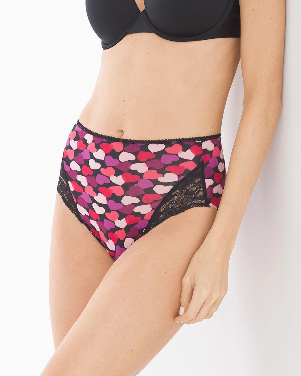 Microfiber with Lace Retro Brief