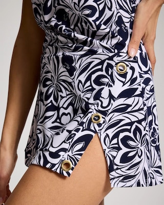 Paradise Grove Square-Neck Swim Dress click to view larger image.