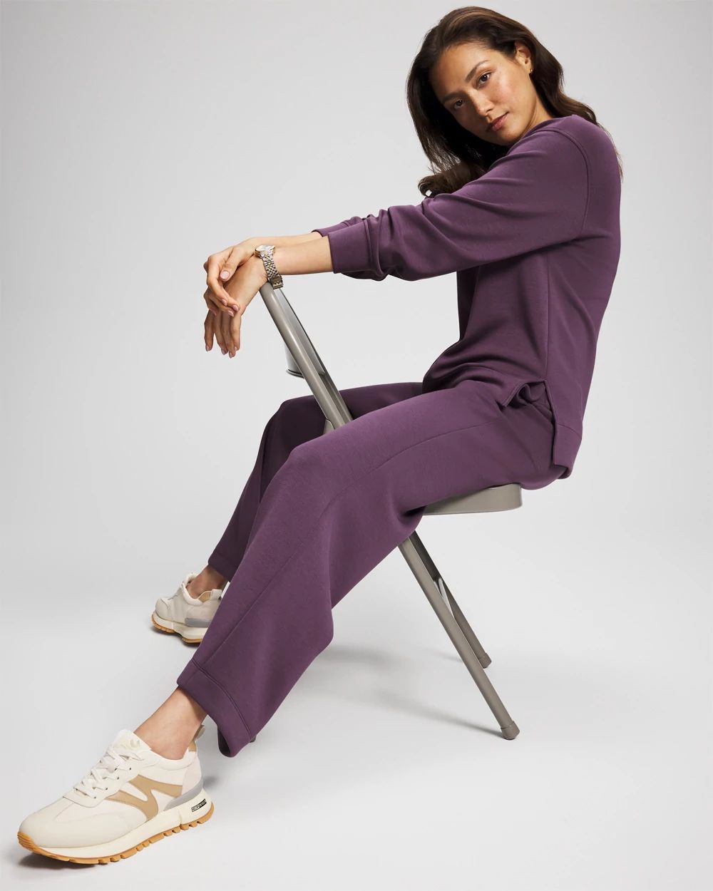 Modern Modal Crewneck Sweatshirt click to view larger image.