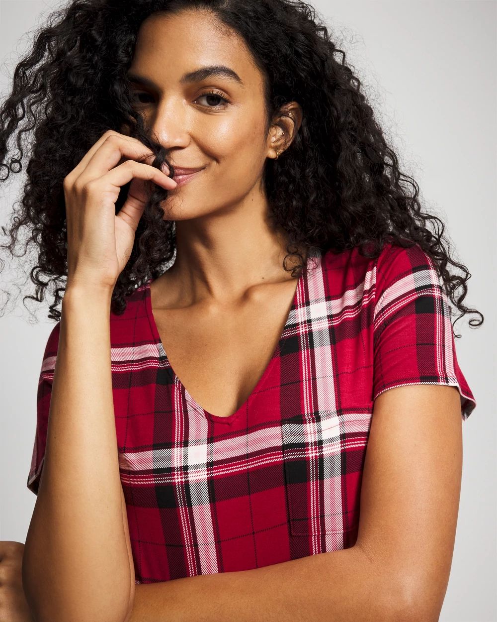 Short Sleeve Long Sleepshirt click to view larger image.