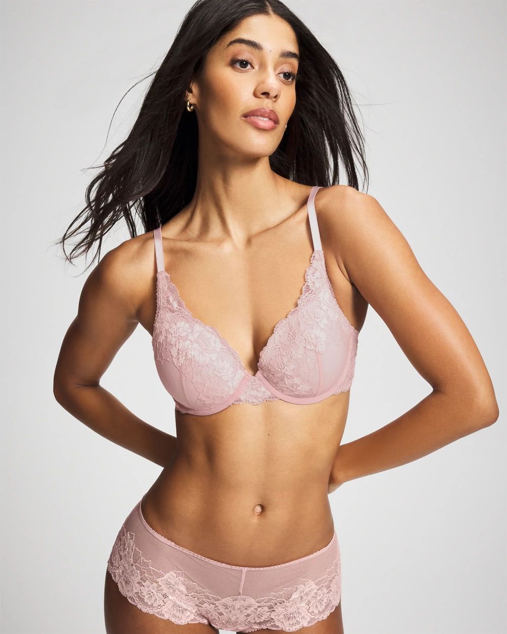 Romantic Lace Lightly Lined Perfect Coverage Bra click to view larger image.