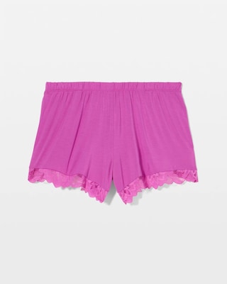 Bold Floral Lace Pajama Shorts click to view larger image.