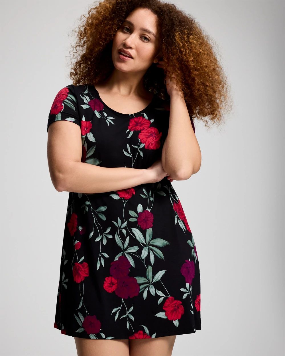 Cool Nights Short Sleeve Scoop Neck Sleepshirt