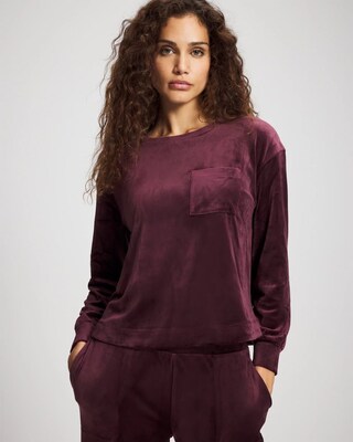 Velour Crewneck Sweatshirt