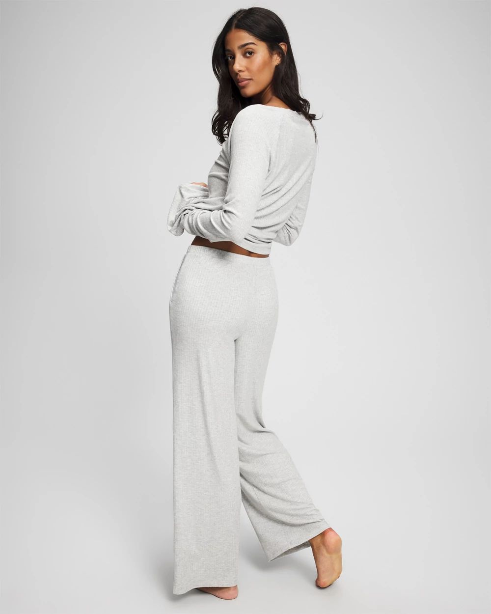 Pointelle Wide Leg Pajama Pant click to view larger image.