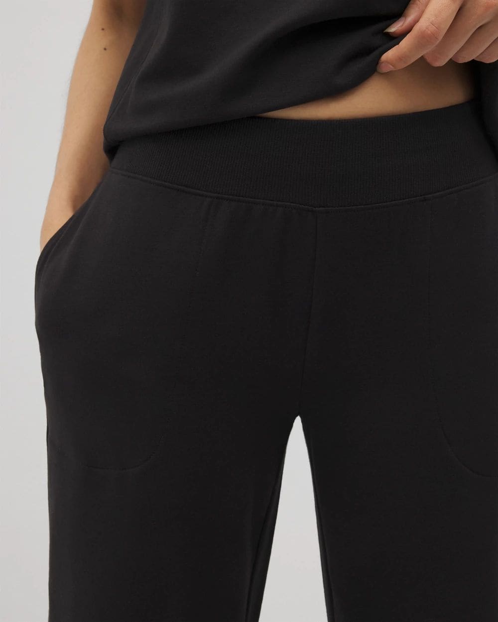Essential Terry Wide Leg Crop Pant