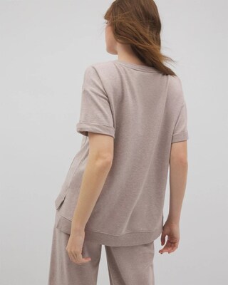 Essential Terry Relaxed Short Sleeve Top click to view larger image.