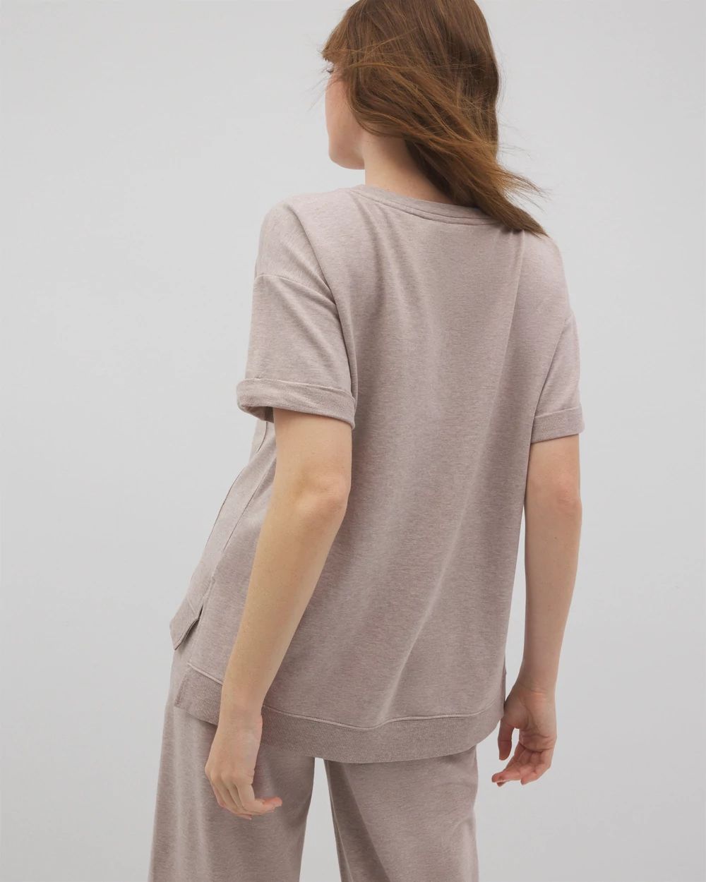 Essential Terry Relaxed Short Sleeve Top