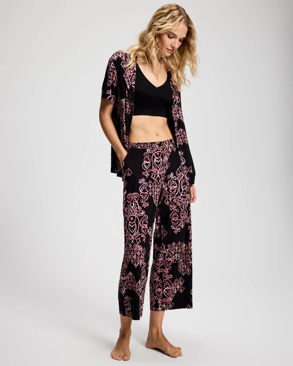 Cropped Pajama Pants