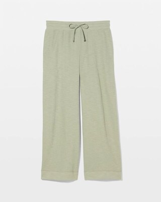 Slub French Terry Relaxed Wide Leg Ankle Pants click to view larger image.