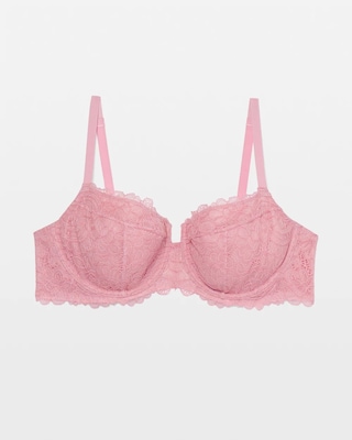 Soma Plunge Unlined Bra with Lace click to view larger image.