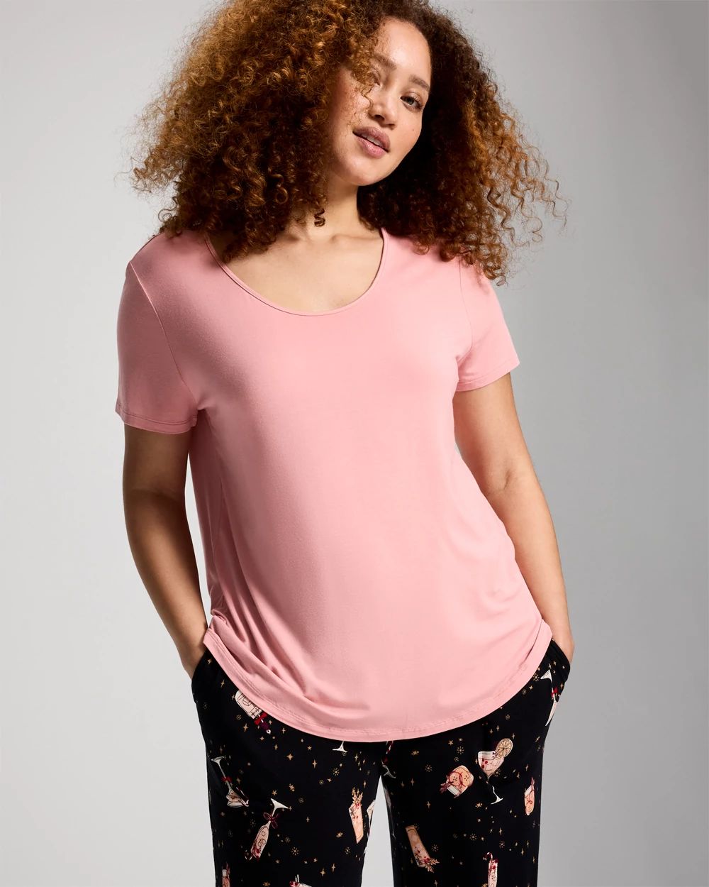 Cool Nights Packaged Short-Sleeve Pant Pajama Set