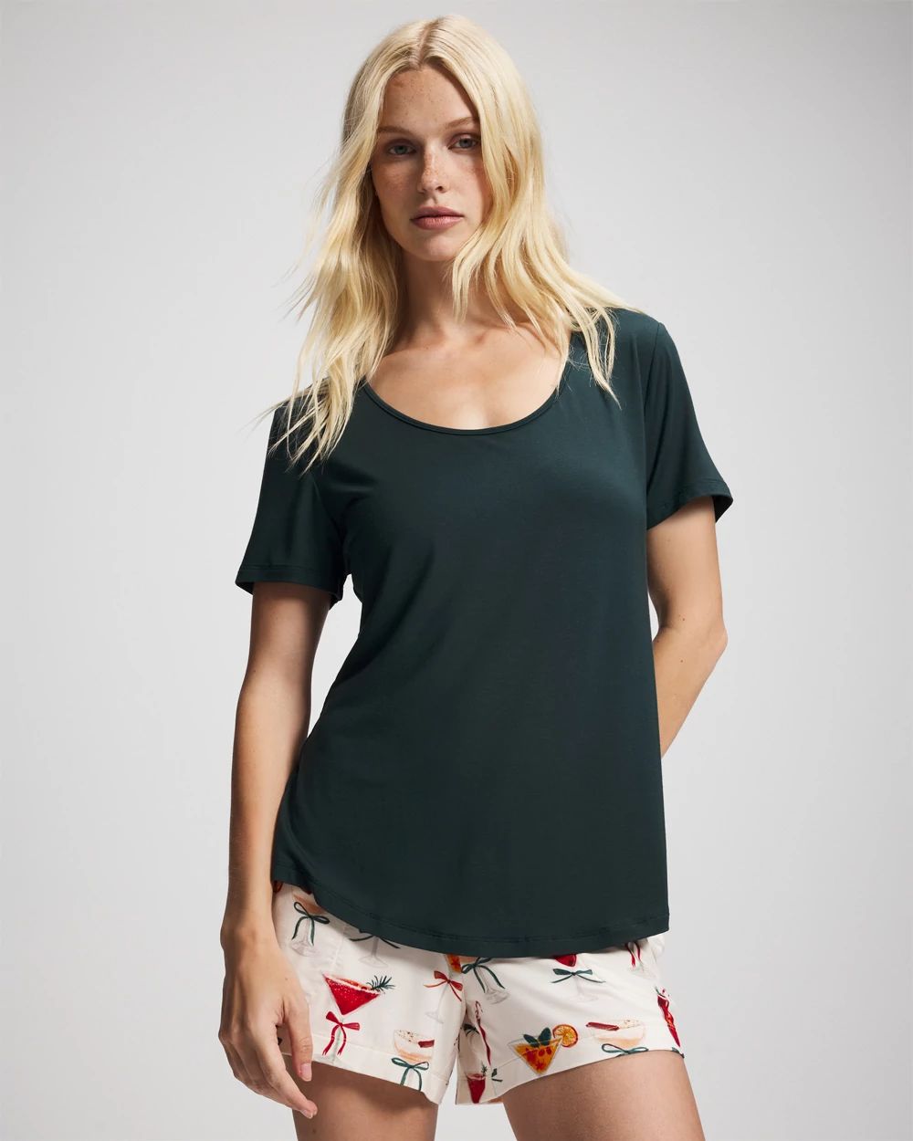 Cool Nights Packaged Short-Sleeve Short Pajama Set