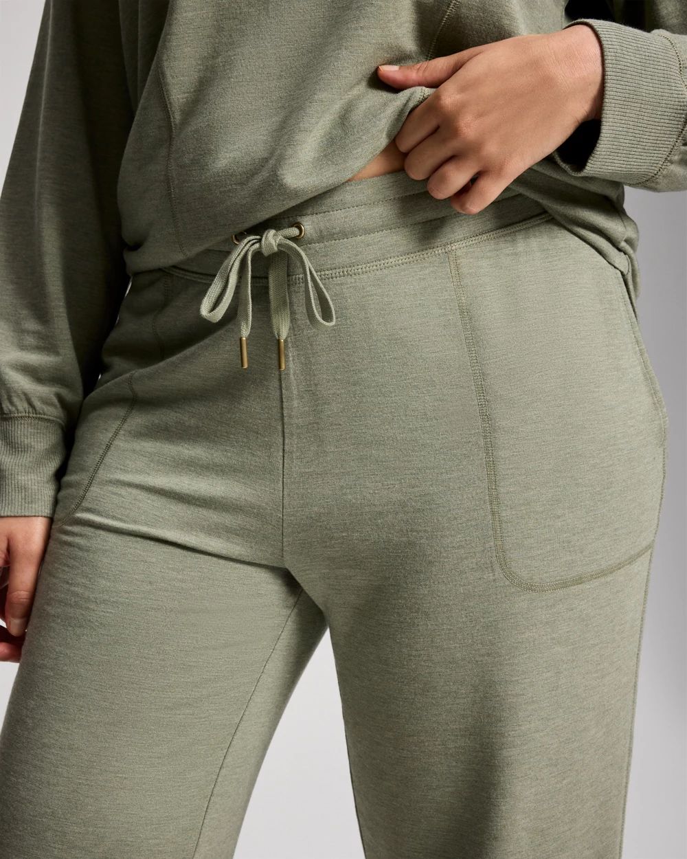 Ultra Soft Fleece Straight Leg Sweatpants click to view larger image.