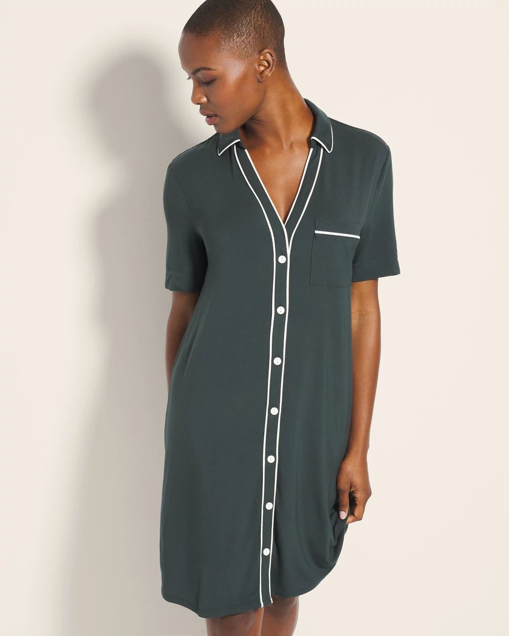 Button-Front Sleepshirt