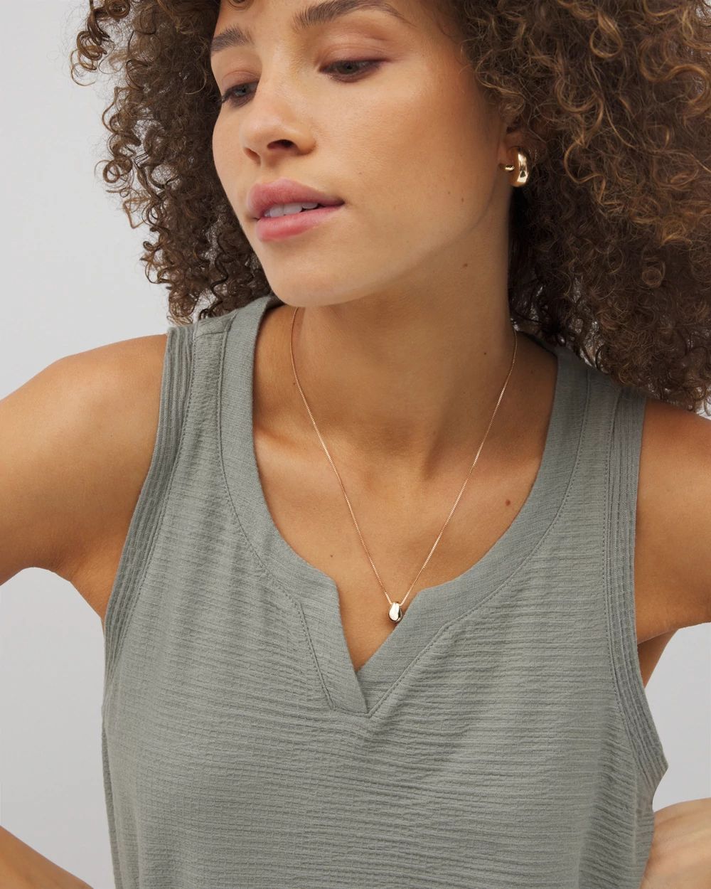 Crinkle Knit Tank Top