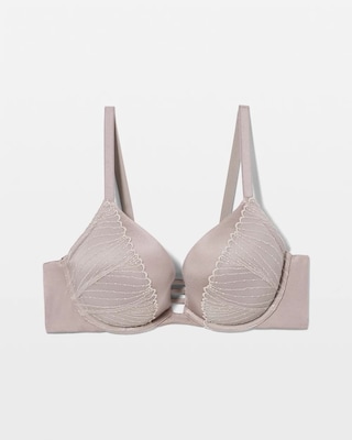 Push-Up Plunge Bra with Lurex Embroidery click to view larger image.