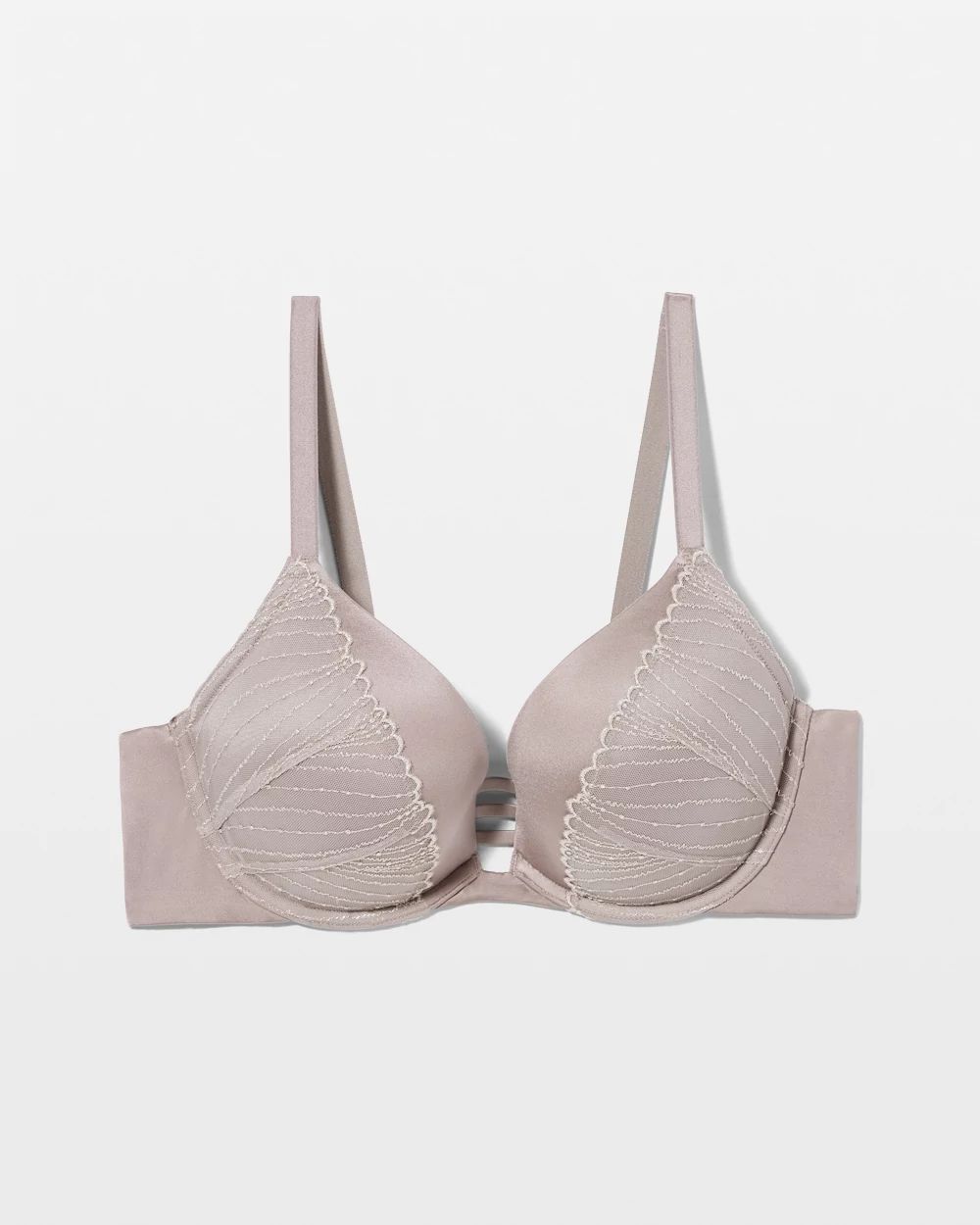 Push-Up Plunge Bra with Lurex Embroidery