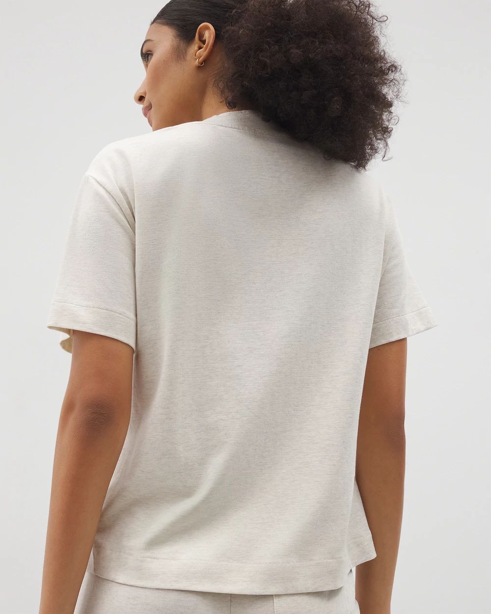 Button-Front Pajama Tee click to view larger image.
