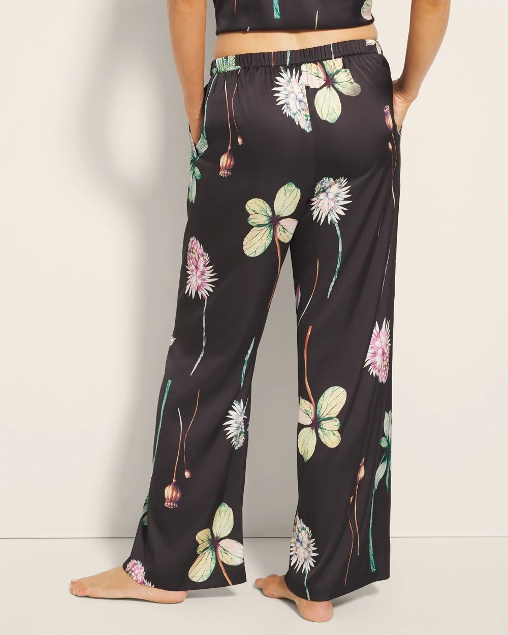 Satin Printed Pajama Pants