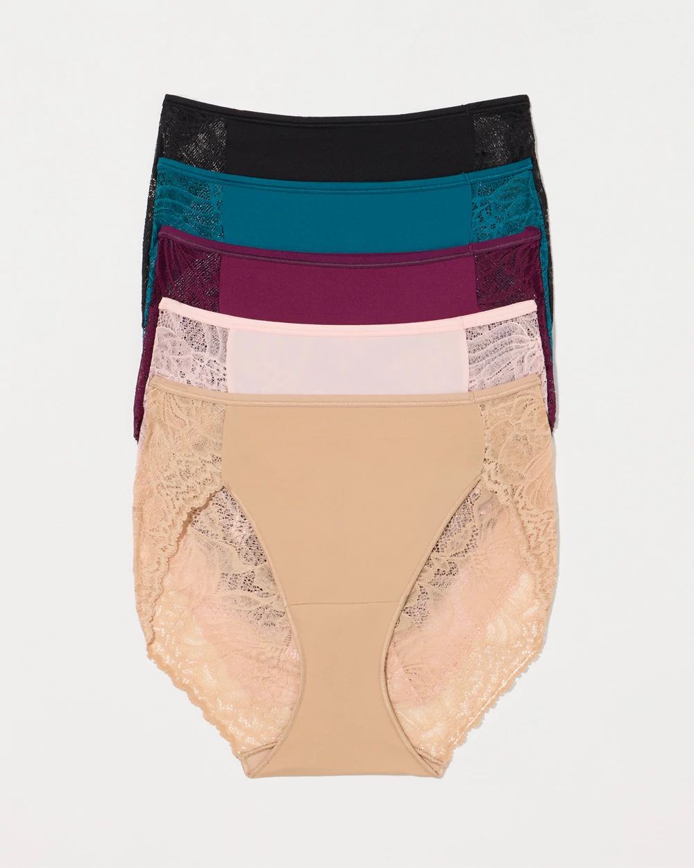Lace Back High-Leg Panty 5-Pack
