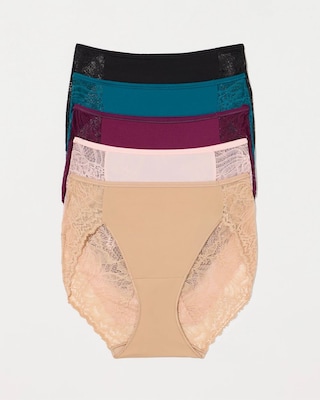 Lace Back High-Leg Panty 5-Pack