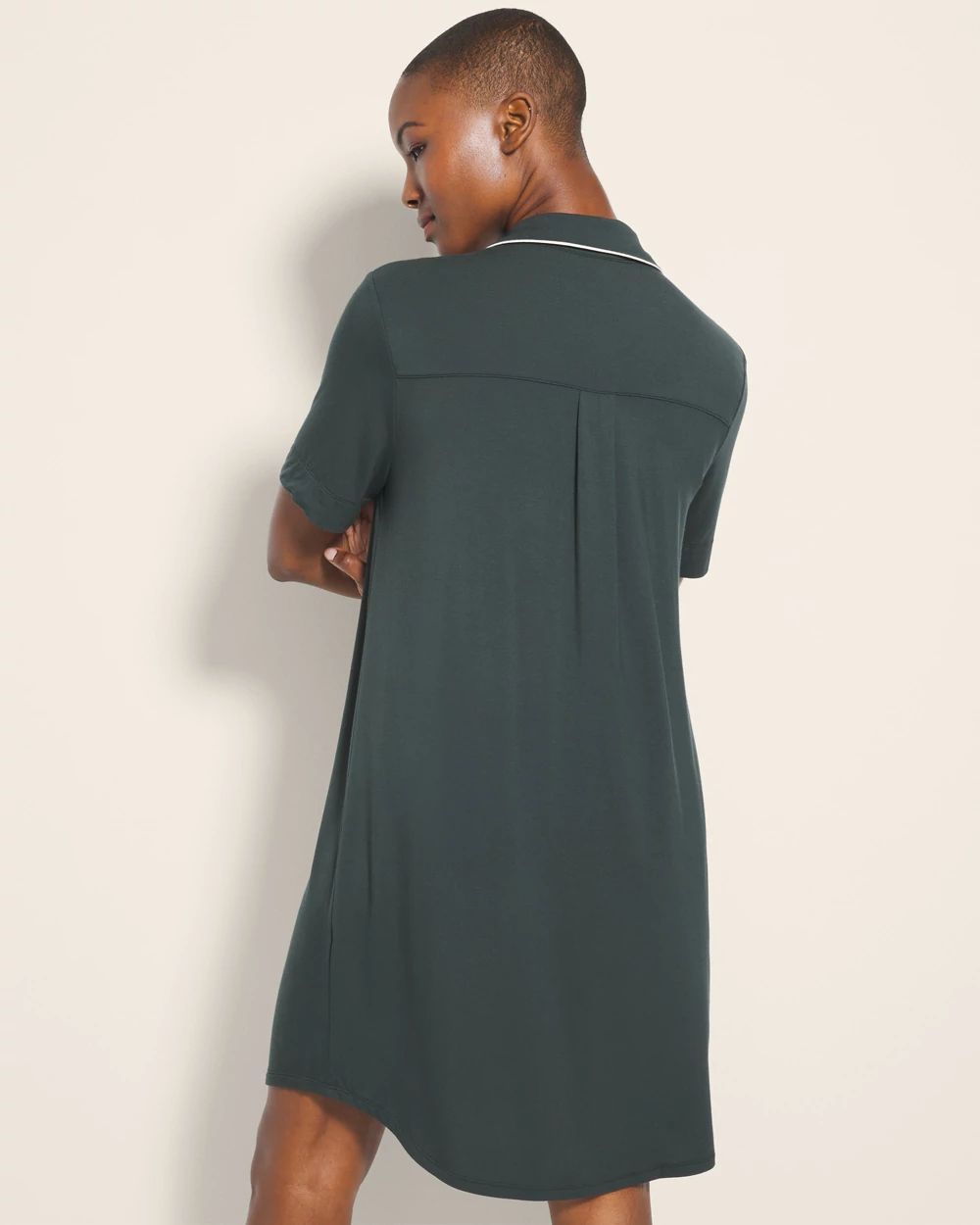 Button-Front Sleepshirt click to view larger image.