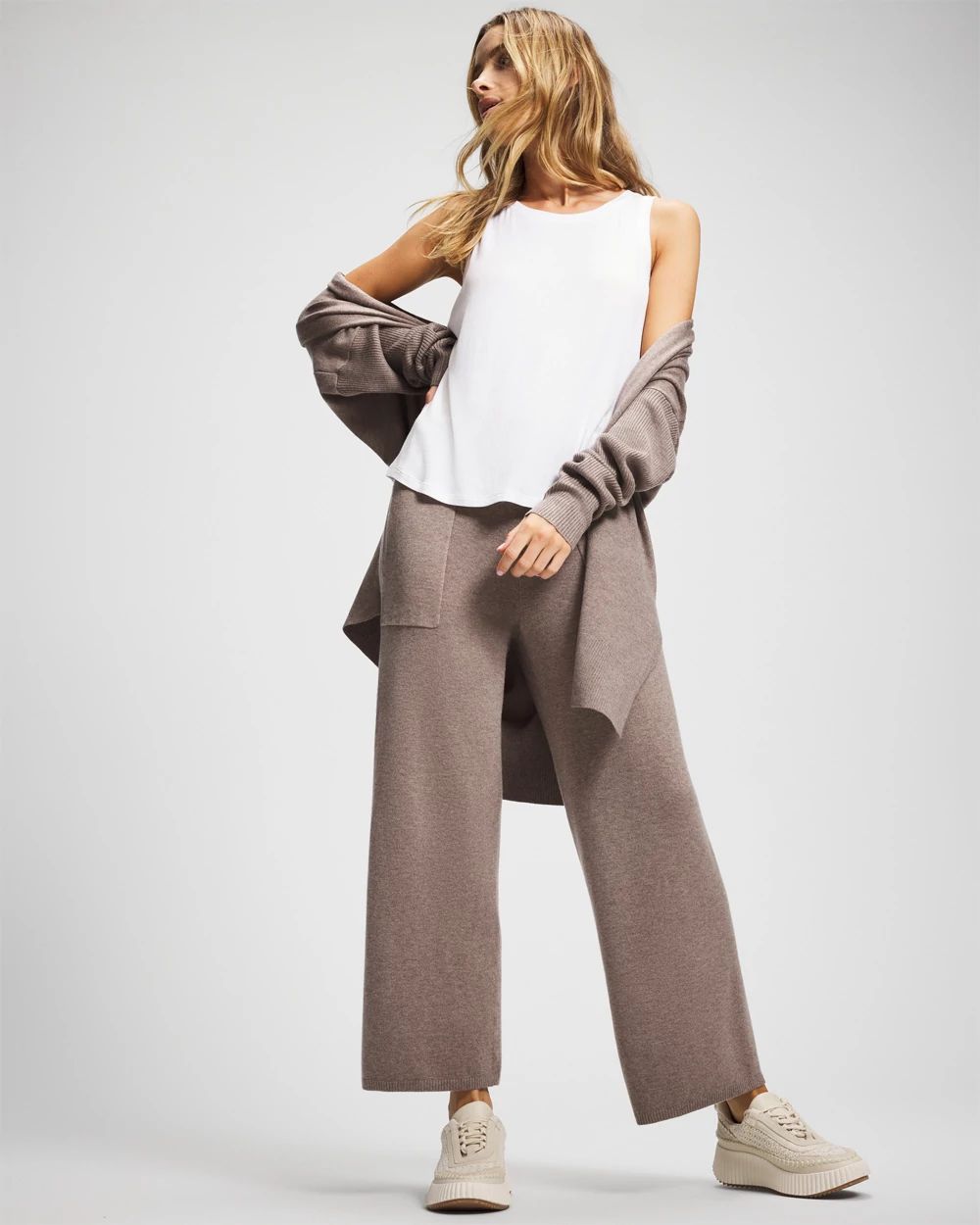 Premier Knit Sweater Wide Leg Pant