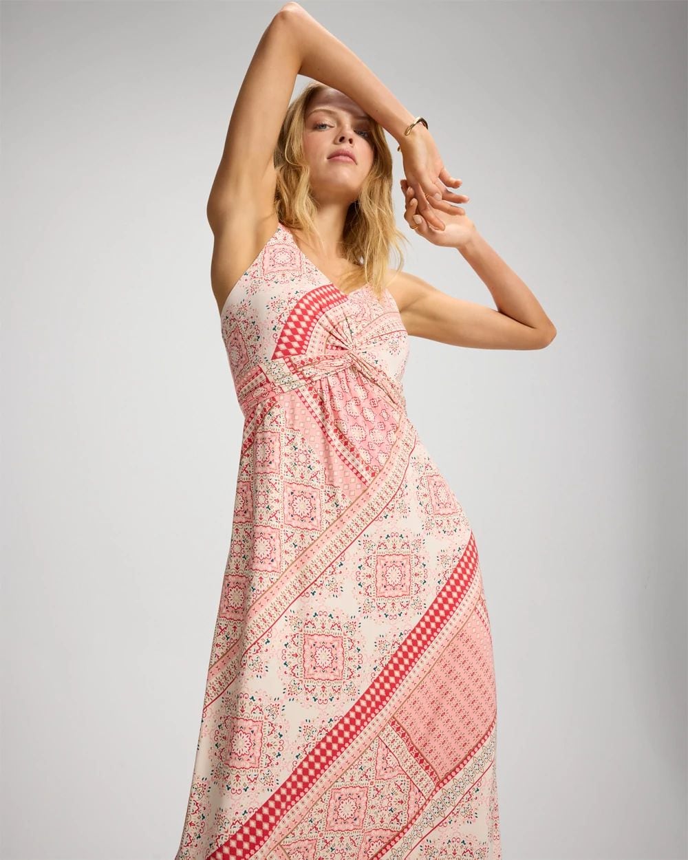 Soft Jersey Twist Front Maxi Bra Dress