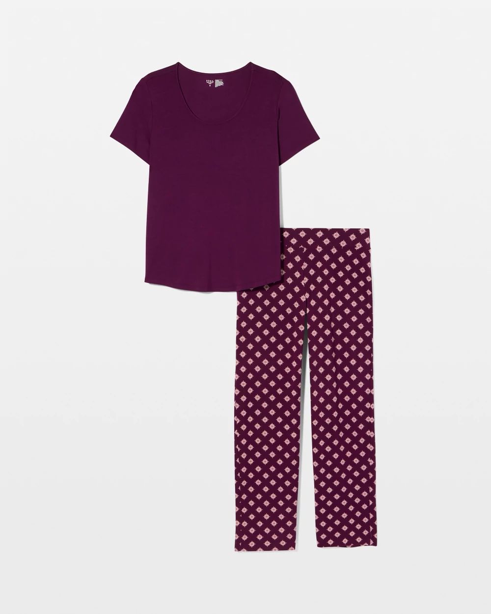 Short Sleeve + Pant Pajama Set click to view larger image.