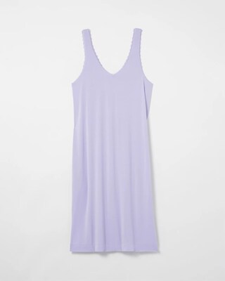 Lace-Trim Midi Chemise