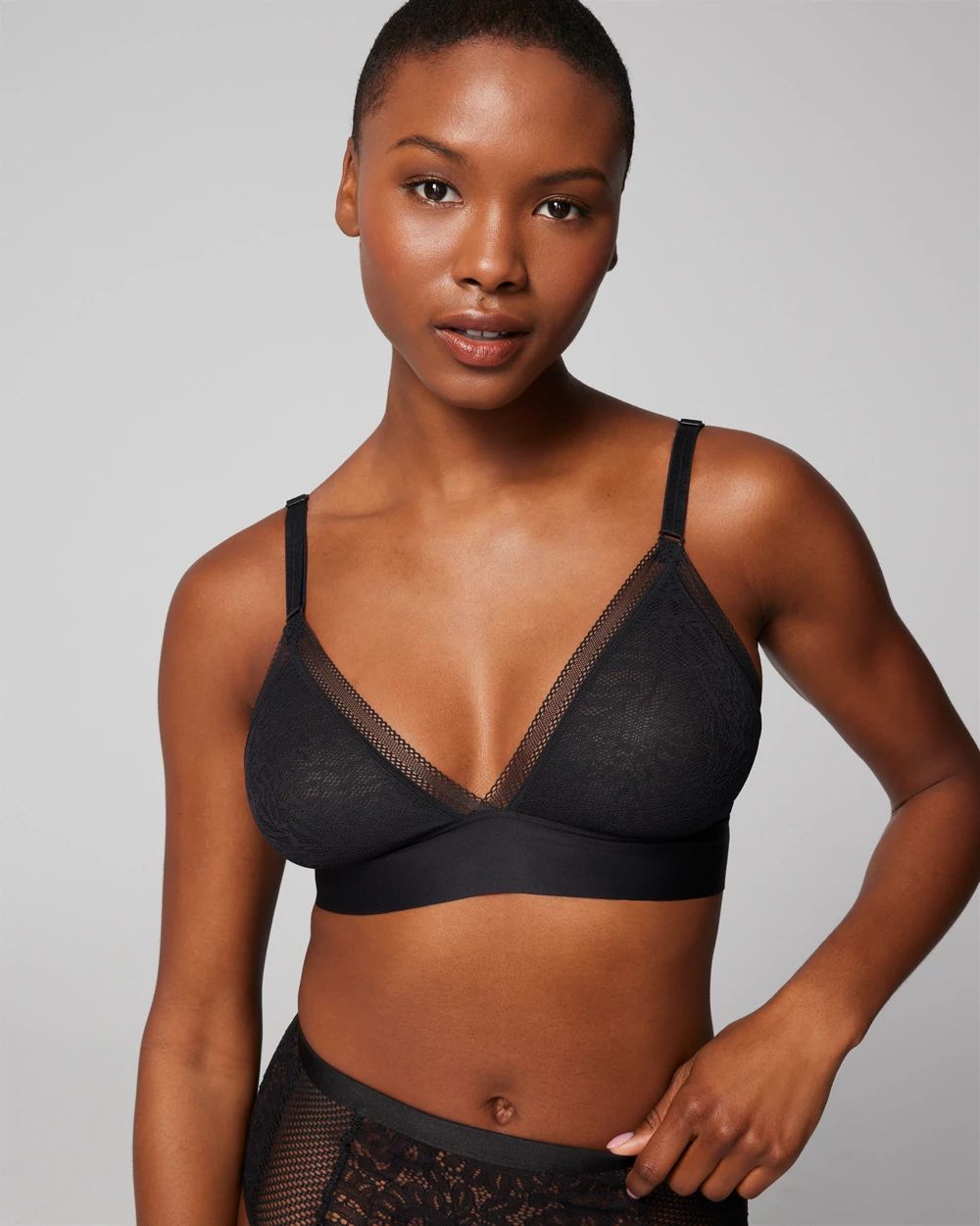 Triangle Bralette with Lace