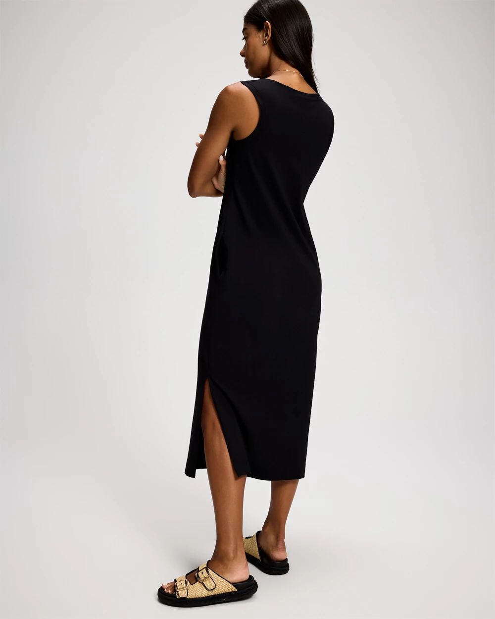 Cotton Sleeveless Midi Dress