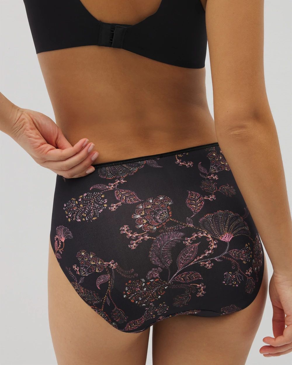 Vanishing Tummy High-Leg Brief Panty with Lace