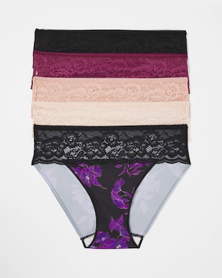 Edge Hipster Panty with Lace 5 Pack