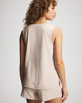 V-Neck Relaxed Fit Pajama Tank click to view larger image.