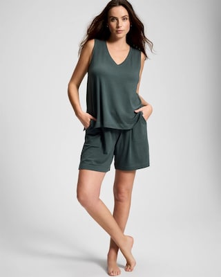 Relaxed Long Pajama Shorts click to view larger image.