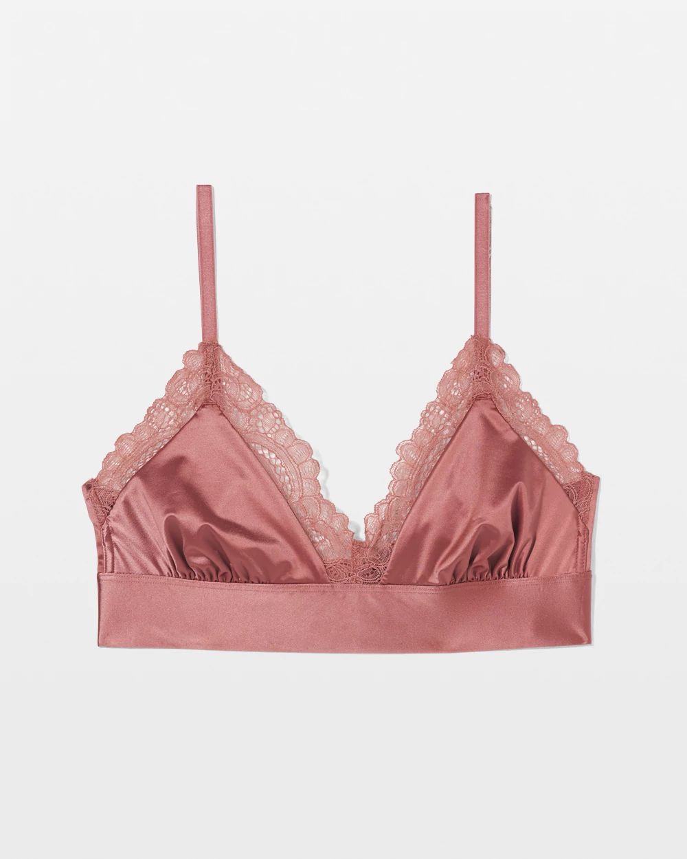 Stretch Luster Bralette with Lace