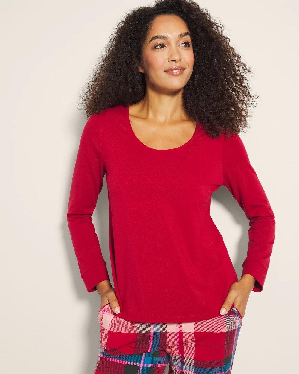 Long-Sleeve Pajama Top