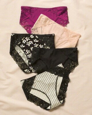 Signature Lace High-Leg Brief 5 Pack
