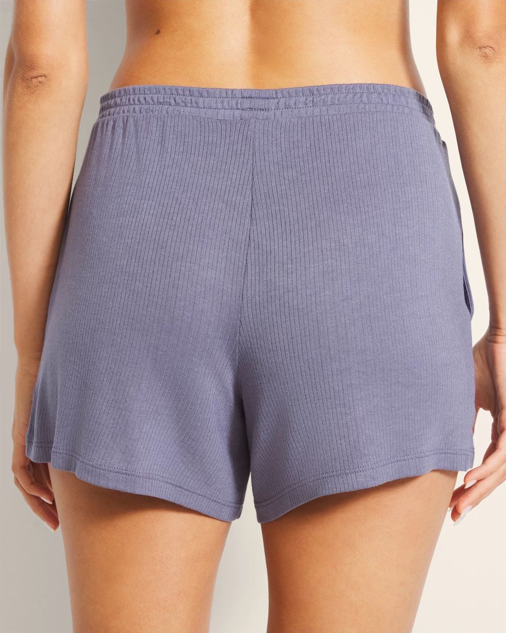 Lightweight Rib Knit Pajama Shorts