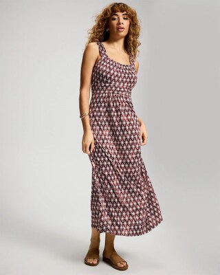 Shirred Bodice Maxi Bra Dress