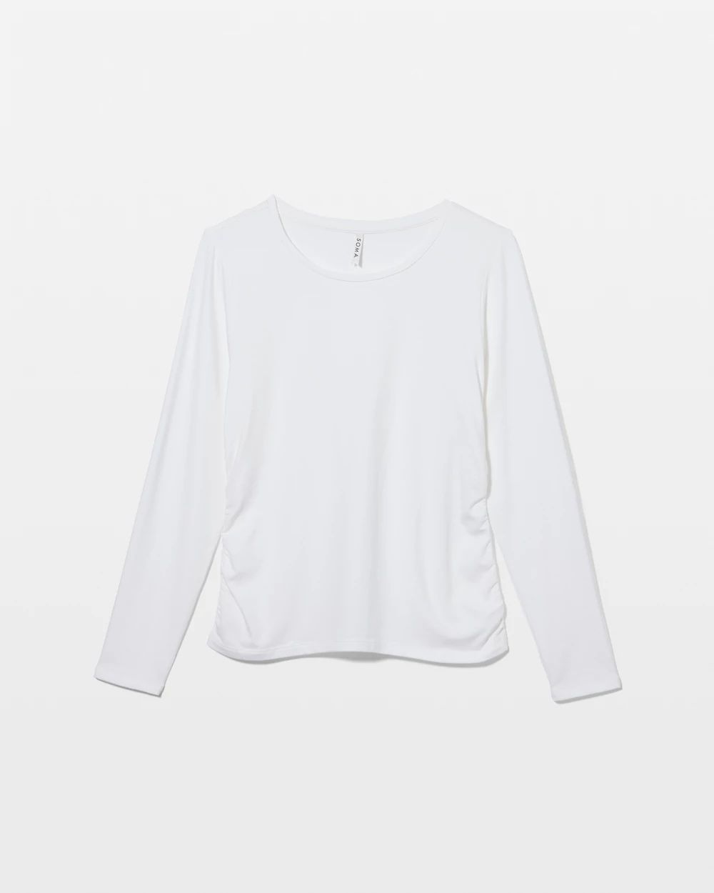 Ruched Long Sleeve Pajama Tee click to view larger image.