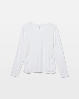 Ruched Long Sleeve Pajama Tee click to view larger image.