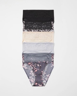 Edge High-Leg Brief Panty with Lace 5 Pack