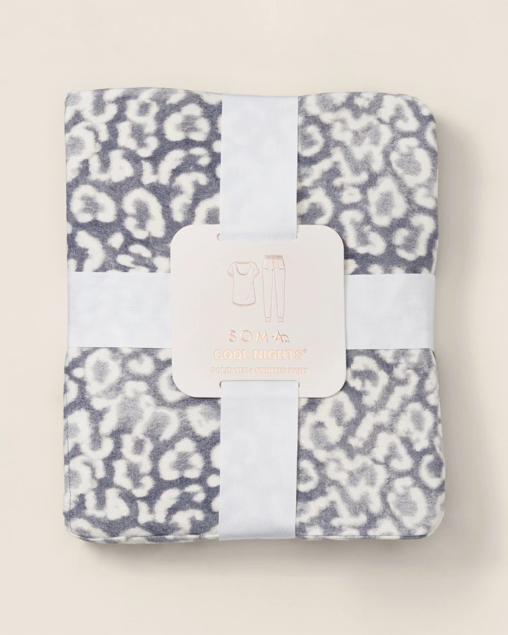 Cool Nights Short-Sleeve Banded Bottom Pajama Set