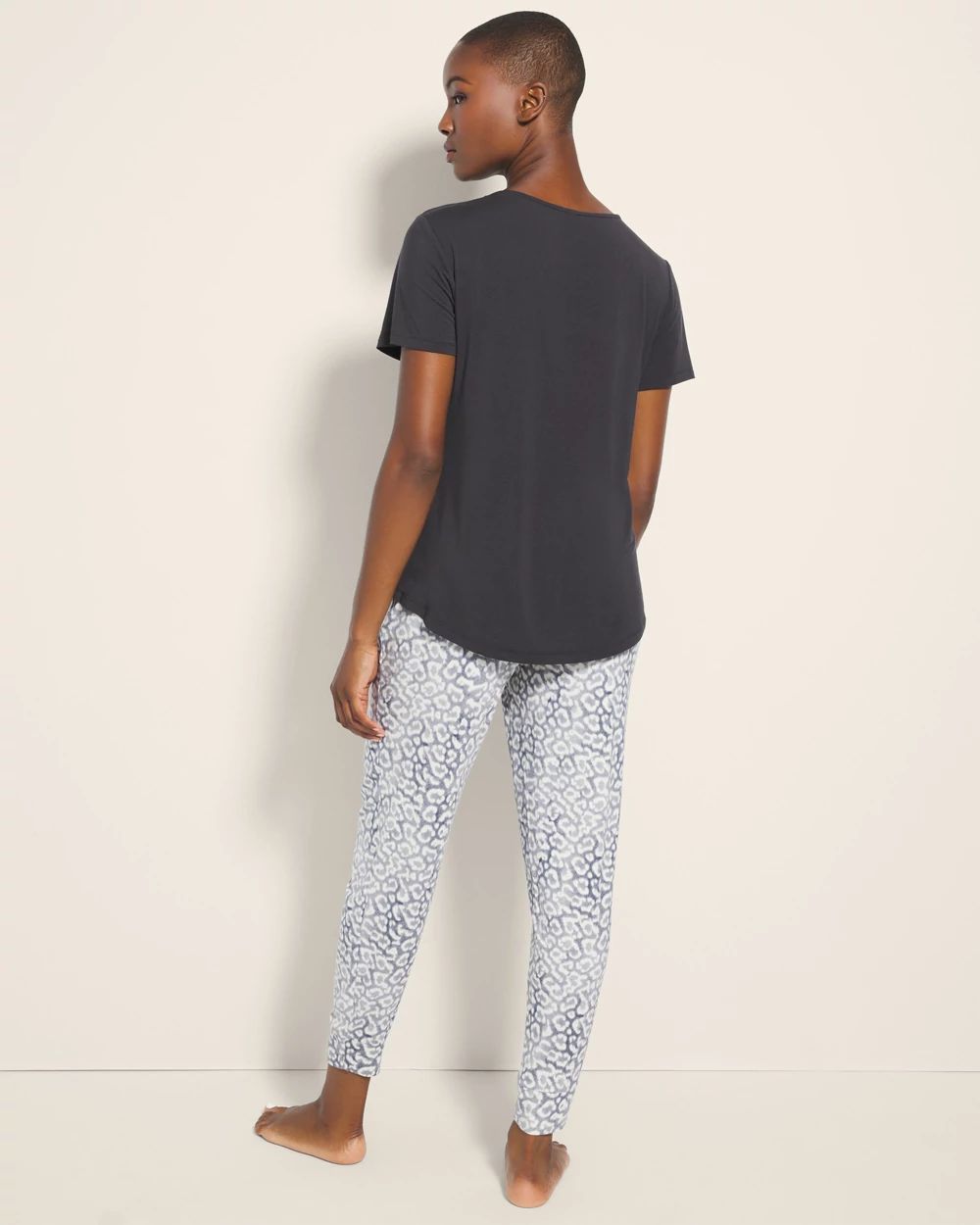 Cool Nights Short-Sleeve Banded Bottom Pajama Set