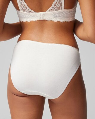 Cotton Blend Bikini Panty with Lace click to view larger image.