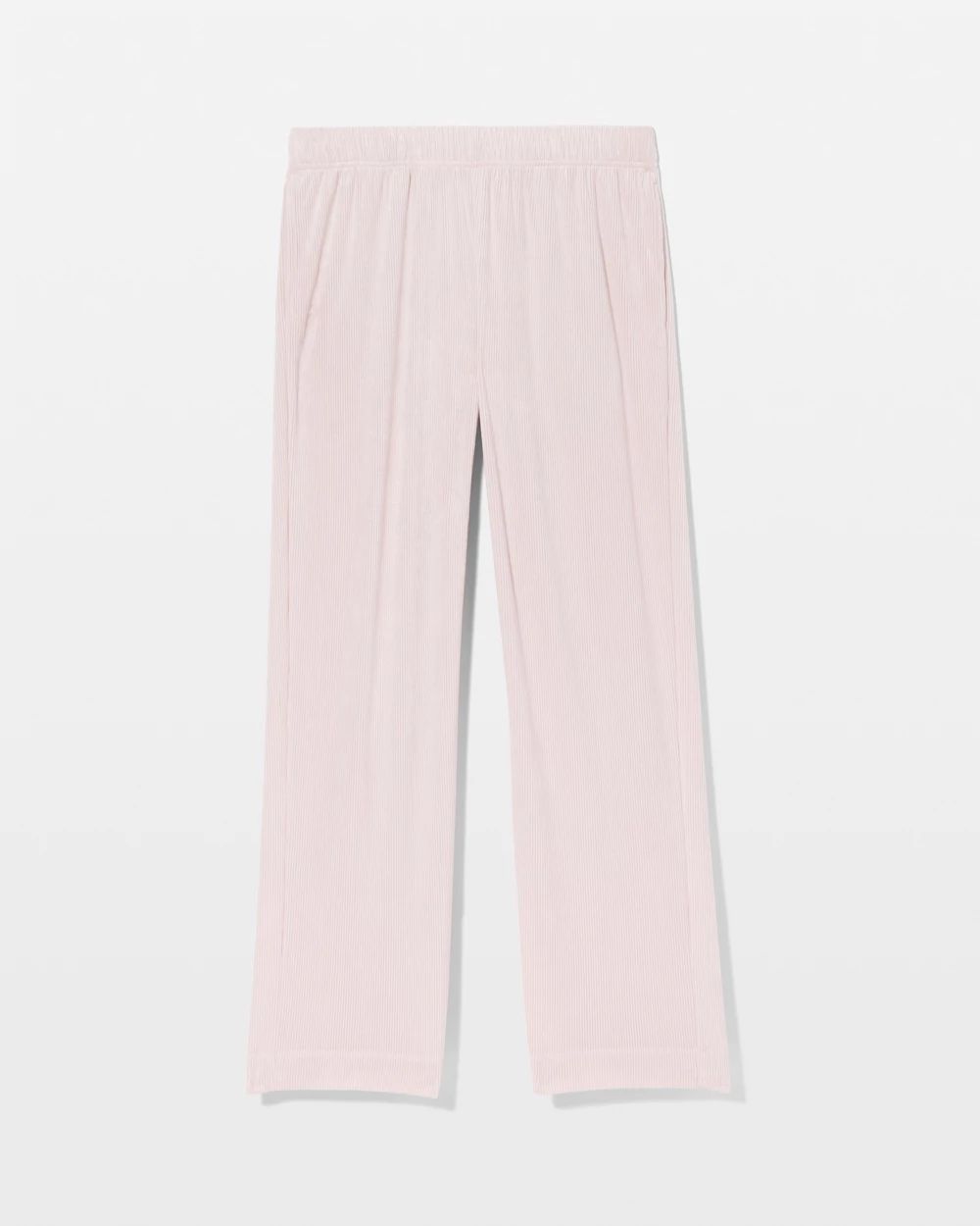 Velvety Ribbed Wide-Leg Pajama Pants